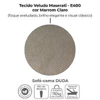 Sofa Cama 2 Lugares 185 Cm Duda Veludo Maserati Milani Store Marrom Claro - 2