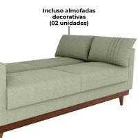Sofa Cama 2 Lugares 203 Cm Esther Boucle Corino Whisk Milani Store Oliva - 7