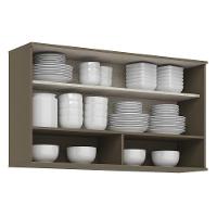 Armário Aéreo Connect 1 Porta Basculante Ripado Duna/cristal - Móveis Henn Duna/cristal - 3