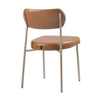 Conjunto 2 Cadeiras Lavínia Couríssimo Amarula/aço Champanhe - Salaone Couríssimo Amarula/aço Champanhe - 3