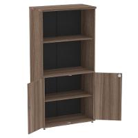Armário Misto P25 Pandin 80 Cm (largura) Em Mdp Cor Walnut Com 2 Portas E 3 Prateleiras - 7
