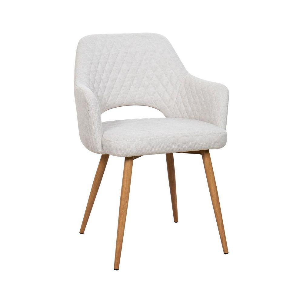 Kit 2 Cadeiras De Jantar Dakota Estrutura Aço Carbono Laminado Natural Com Estofado Linho Cru - 6