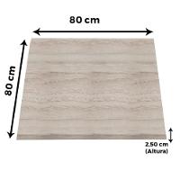 Mesa Pisa Beta Bistrô Fratini 107,50cm (a) Disco Redondo Branco Tampo Mdp Quadrado Castanheira 80cm - 5