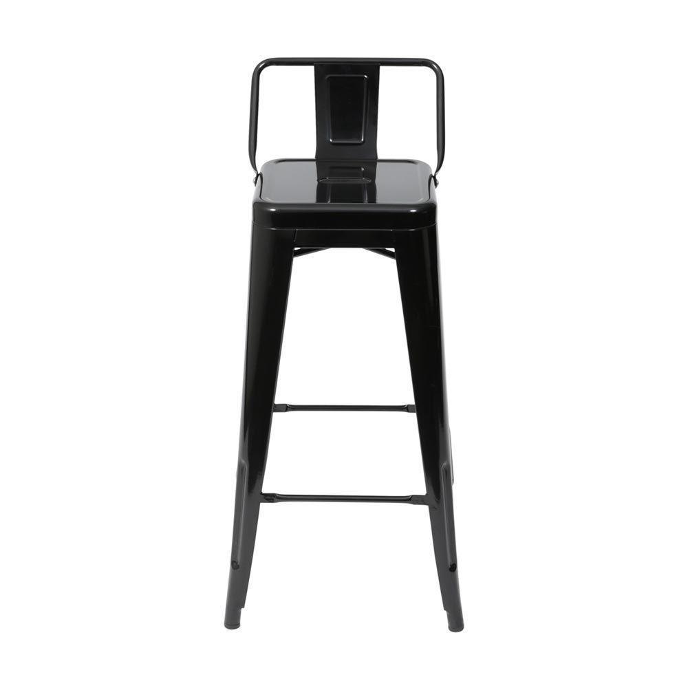 Banqueta Tolix Com Encosto Baixo - Preta - 3