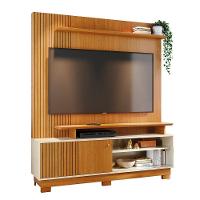Combo Home Com Pés + Painel Para Tv 60 Polegadas Ares - 7 Decor Cinamomo E Off White - 1