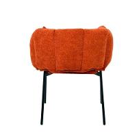 Kit 2 Cadeiras Joy Rivatti 63 Cm (largura) Estofado Em Tecido Terracota E Base Em Aço Preto - 5