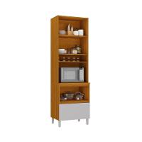 Paneleiro 3 Portas 1 Gaveta Nicho Forno 100% Mdf Lumina - Itatiaia Cinamomo/fendi - 3