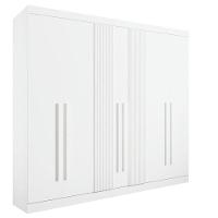 Guarda Roupa Casal 6 Portas 6 Gavetas - Da Vinci Plus Ripado-branco - Móveis D'doro - 1