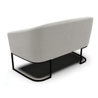 Sofá 2 Lugares Namoradeira Industrial Preto Stella Bouclê D03 - D'rossi Cinza - 5