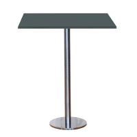 Mesa Pisa Beta Bistrô Fratini 107,50cm (a) Disco Redondo Inox Tampo Mdp Quadrado Grafito 80cm (l) - 1