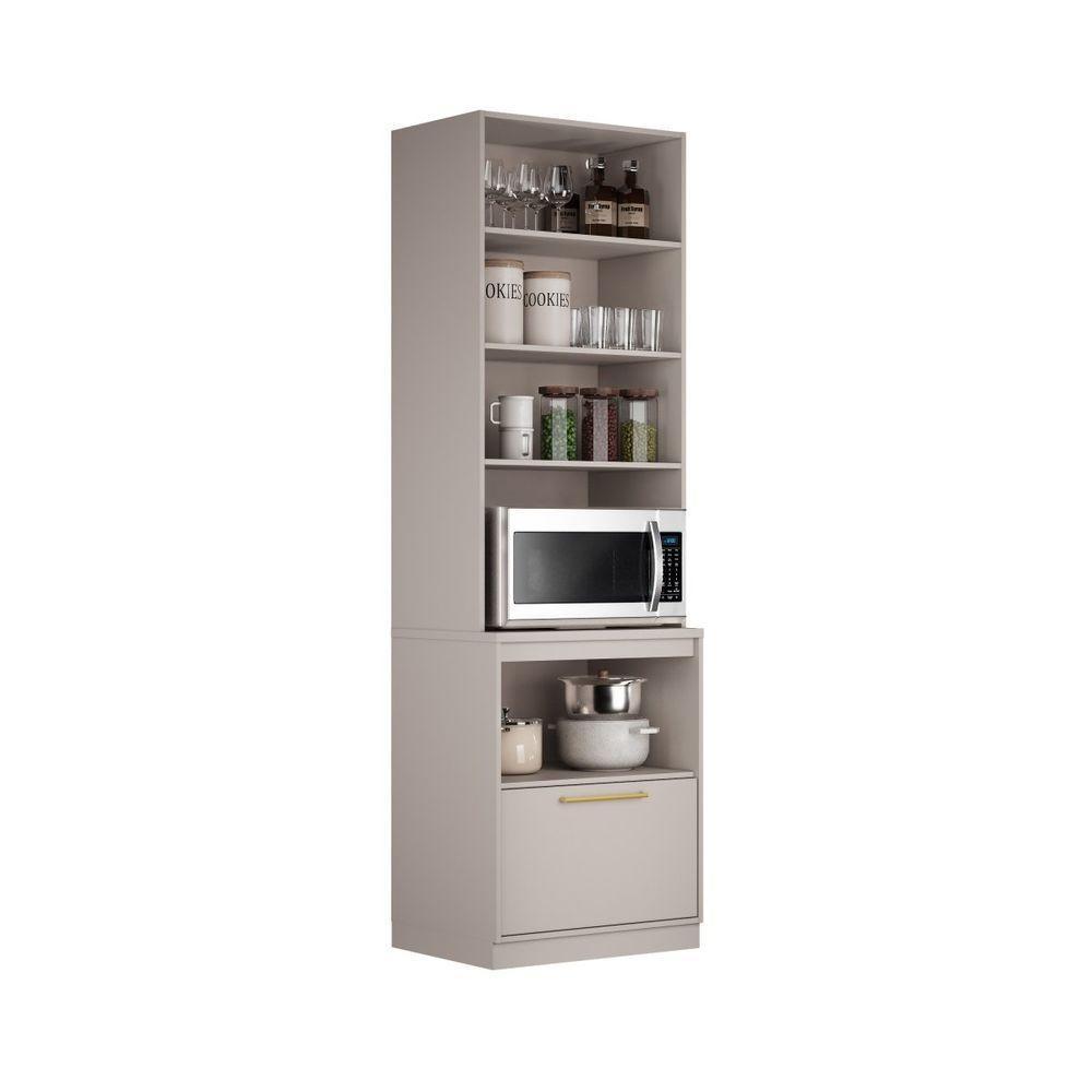 Paneleiro Torre Quente Essence 3 Portas 1 Gaveta 230cm De Altura 1 Nicho Para Forno - Itatiaia Fendi - 2