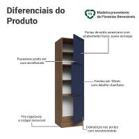 Paneleiro 60 Cm 3 Portas Vik Madesa Rustic/azul - 3