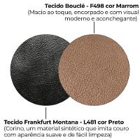 Sofa Cama 2 Lugares 203 Cm Boucle Corino Preto Milani Store Marrom - 8