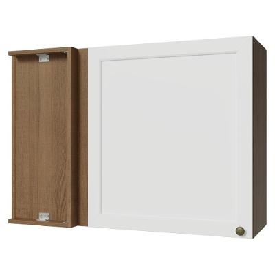 Armário Aéreo De Canto 1 Porta Vik Madesa Rustic/branco