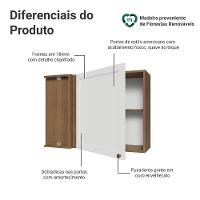 Armário Aéreo De Canto 1 Porta Vik Madesa Rustic/branco - 3