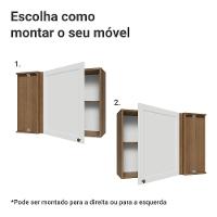 Armário Aéreo De Canto 1 Porta Vik Madesa Rustic/branco