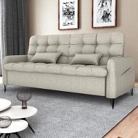 Sofa Cama 2 Lugares 200cm Pillar Linho Vancouver E483 Milani Store Bege - 6