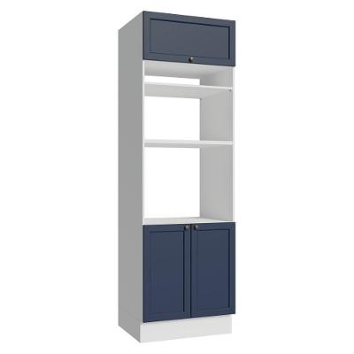 Torre Quente 70 Cm 3 Portas Vik Madesa Branco/azul