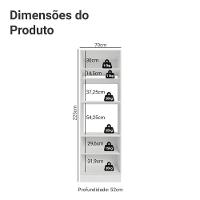 Torre Quente 70 Cm 3 Portas Vik Madesa Branco/azul - 2