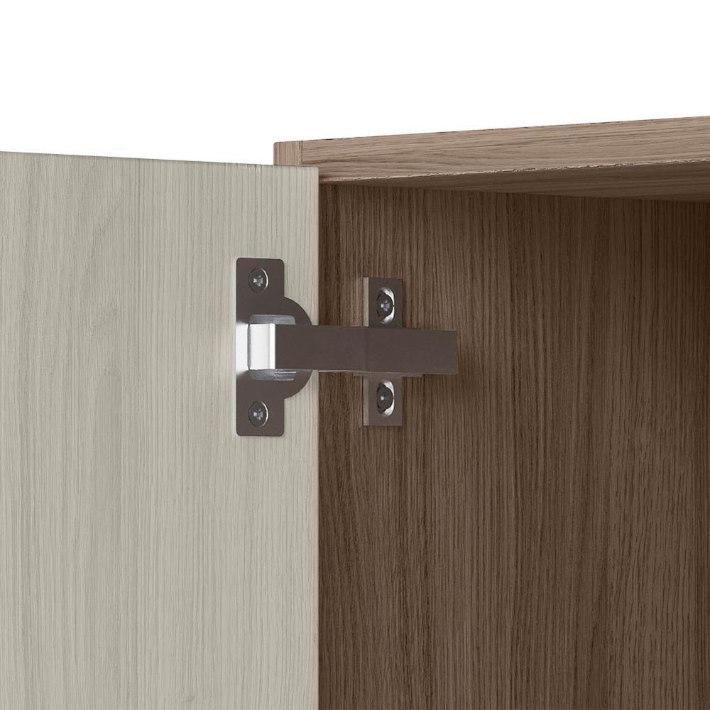 Armario Aereo Balcao 2 Portas 70cm Mdf Kali Nicioli Carvalho Toq Bianco Toq - 6