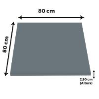 Mesa ômega Ferro Branco 74 Cm (alt) Base Em X Tampo Mdp Quadrado Grafito 80 Cm (larg) X 2,50cm (alt) - 6