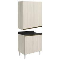 Armario Aereo Balcao 2 Portas 60cm Mdf Kali Nicioli Bianco Toq - 1