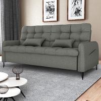 Sofa Cama 2 Lugares 200cm Pillar Linho Vancouver E484 Milani Store Chumbo - 2