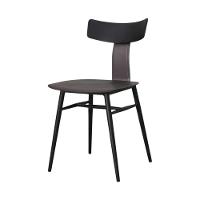 Kit 2 Cadeiras Analu Rivatti 42 Cm (largura) Assento E Encosto Pp Preto Detalhe Em Pu Cinza Base Aço - 2