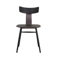 Kit 2 Cadeiras Analu Rivatti 42 Cm (largura) Assento E Encosto Pp Preto Detalhe Em Pu Cinza Base Aço - 3