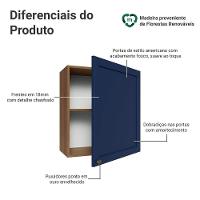 Armário Aéreo 60 Cm 1 Porta Vik Madesa Rustic/azul - 5
