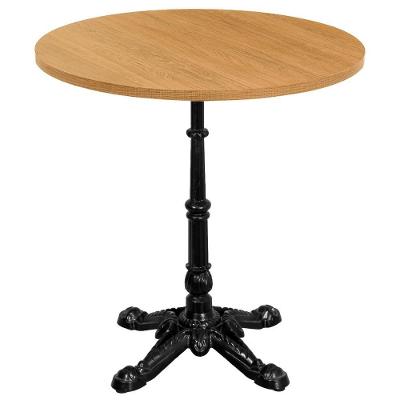 Base De Mesa Apus Em Ferro Preto 75 Cm (alt) Tampo Mdp Redondo Samba 70 Cm (larg) X 2,5 Cm (alt)
