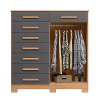 Cômoda Verona 2 Portas E 8 Gavetas Freijó/titanium - Móveis Albatroz Freijó/titanium - 3