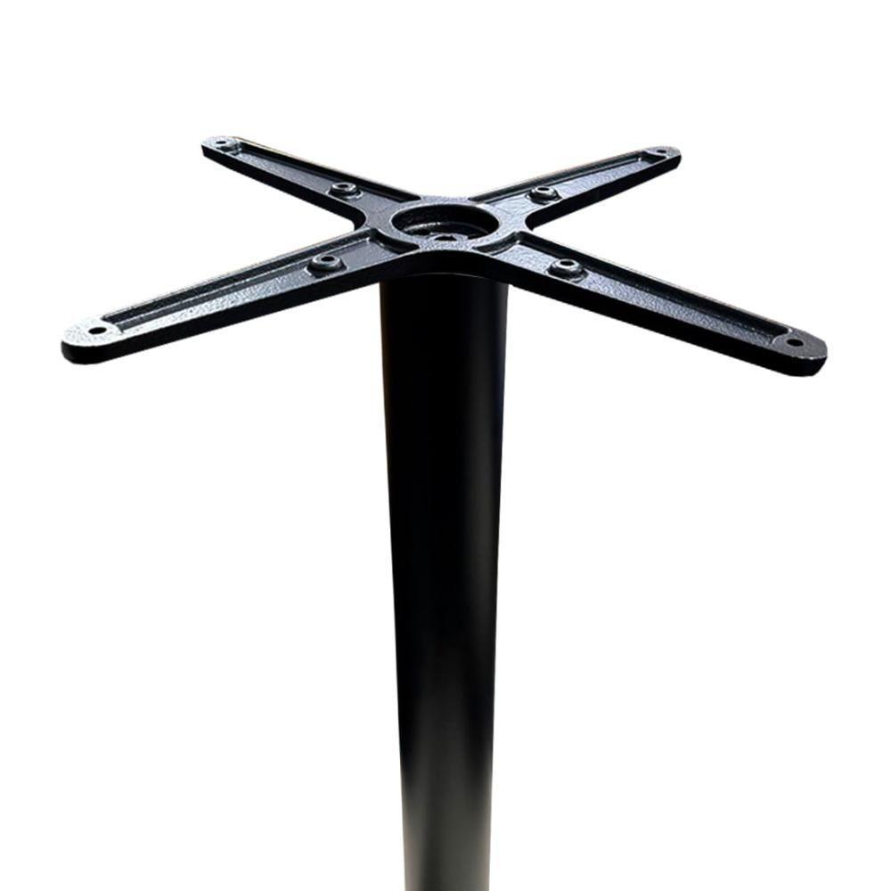 Mesa Pisa Beta Bistrô Fratini 107,50cm (a) Disco Redondo Preto Tampo Mdp Quadrado Castanheira 80cm - 4