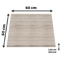 Mesa Pisa Beta Bistrô Fratini 107,50cm (a) Disco Redondo Branco Tampo Mdp Quadrado Castanheira 60cm - 5