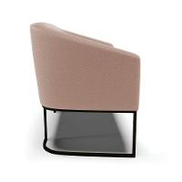 Sofá 2 Lugares Namoradeira Industrial Preto Stella Bouclê D03 - D'rossi Rose - 5