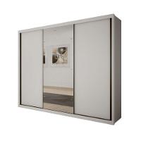 Guarda Roupa Casal Com Espelho 3 Portas 6 Gavetas - Paradizzo Gold-branco - Móveis Novo Horizonte - 3