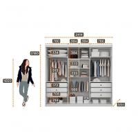 Guarda Roupa Casal Com Espelho 3 Portas 6 Gavetas - Paradizzo Gold-branco - Móveis Novo Horizonte - 5