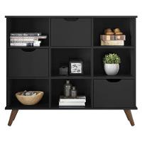 Nicho Organizador Retrô 3 Gavetas Preto - Qmovi - 1