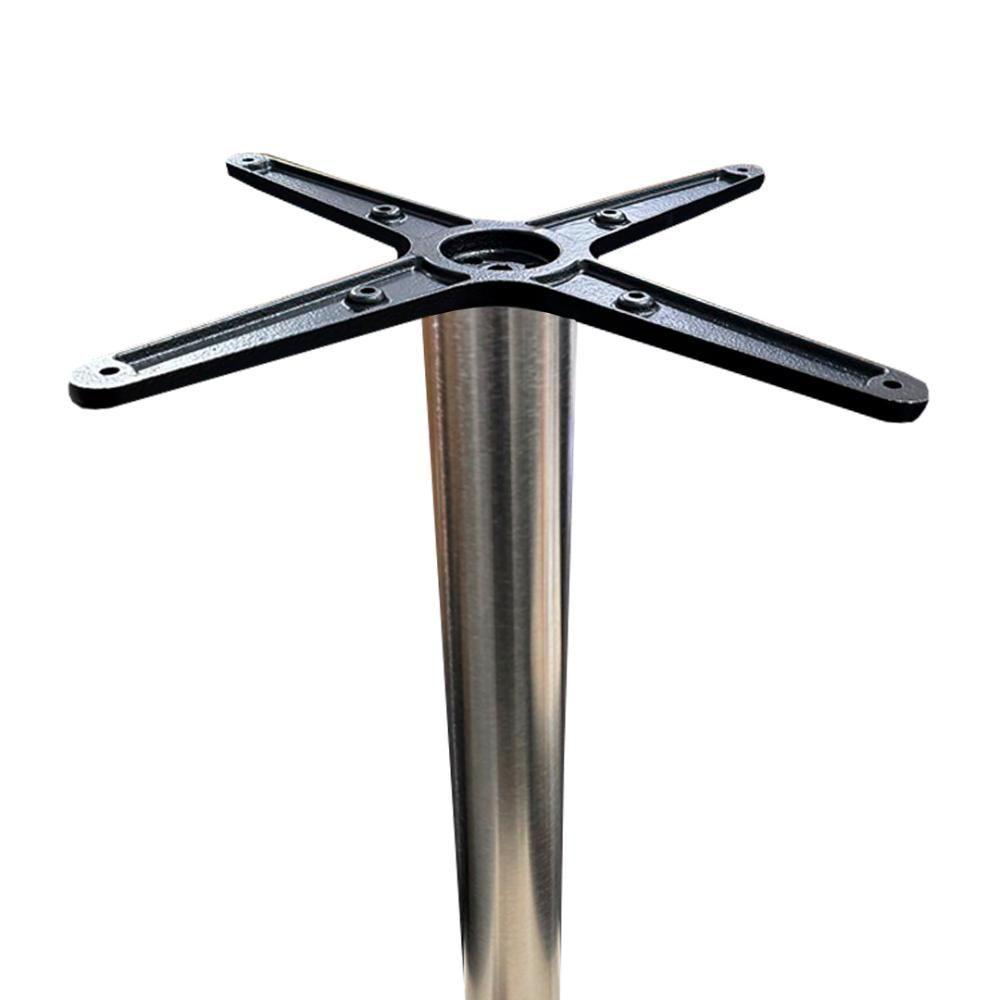 Mesa Pisa Beta Bistrô Fratini 107,50cm (a) Disco Redondo Inox Tampo Mdp Redondo Noce Nat 60cm (l) - 3