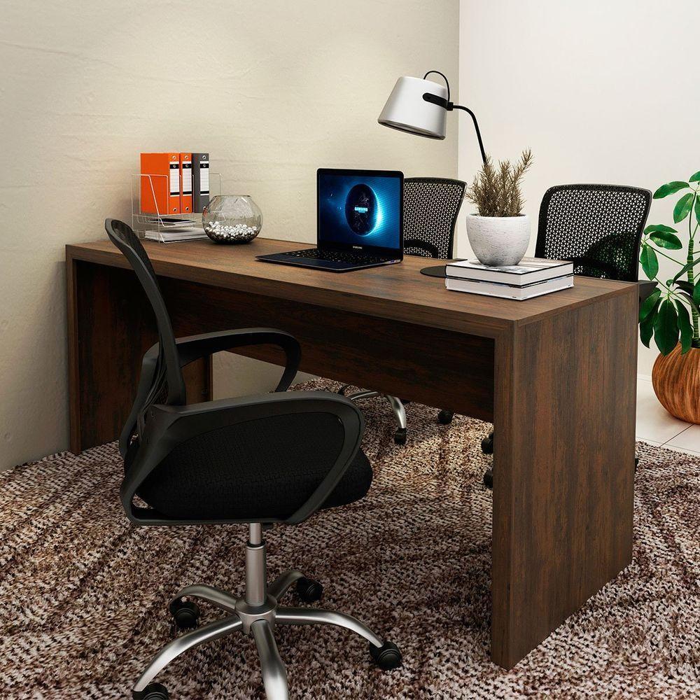 Mesa Para Escritório Escrivaninha 180 Cm Rústico - 8
