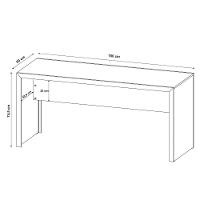 Mesa Para Escritório Escrivaninha 180 Cm Rústico - 3