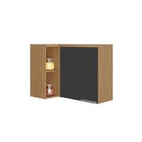 Armário Aéreo Canto De Cozinha 1 Porta New Porto - Itatiaia Freijó-grafite - 1