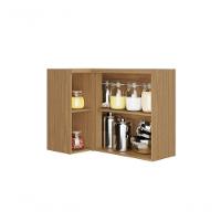 Armário Aéreo Canto De Cozinha 1 Porta New Porto - Itatiaia Freijó-grafite - 4