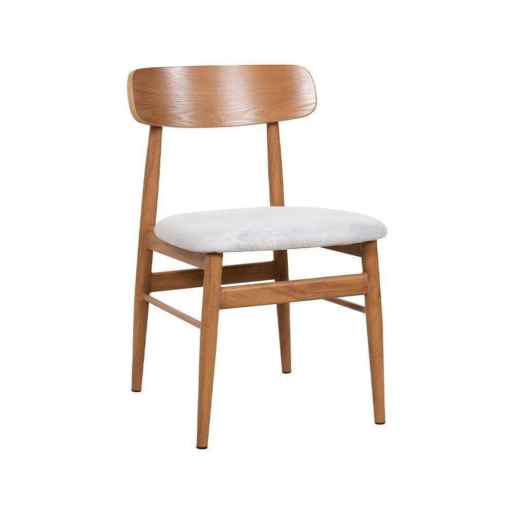 Kit 6 Cadeiras De Jantar Delta Estrutura Aço Carbono Laminado Natural Com Estofado Linho Cru - 6