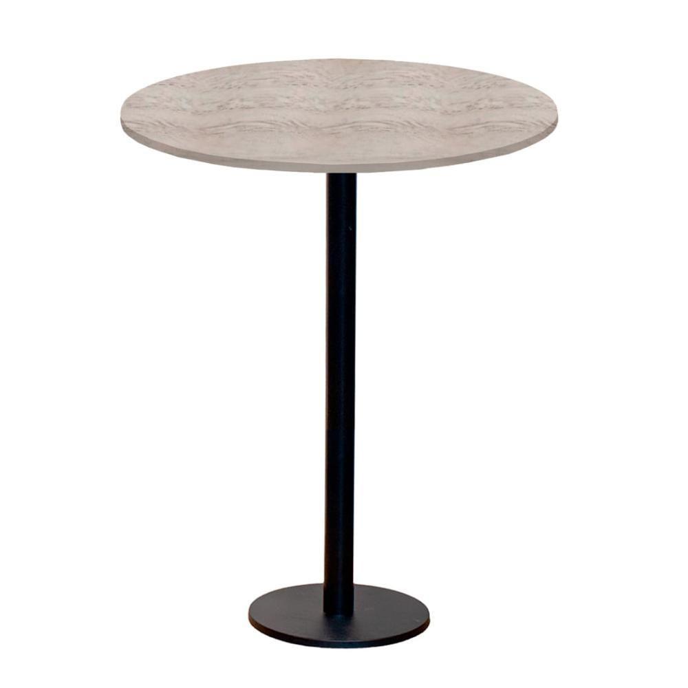 Mesa Pisa Beta Bistrô Fratini 107,50cm (a) Disco Redondo Preto Tampo Mdp Redondo Castanheira 80cm - 1