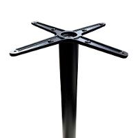 Mesa Pisa Beta Bistrô Fratini 107,50cm (a) Disco Redondo Preto Tampo Mdp Redondo Castanheira 80cm