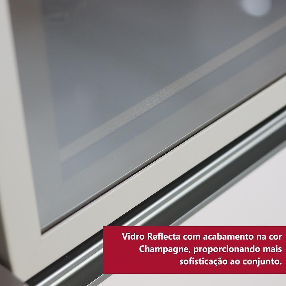 Cozinha Modulada Connect 2 Peças Com Aéreo Basculante E Balcão 120cm Duna/cristal - Móveis Henn Duna/cristal - 5
