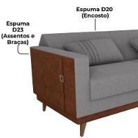 Sofa Cama 2 Lugares 203 Cm Esther Boucle Corino Whisk Milani Store Cinza - 5