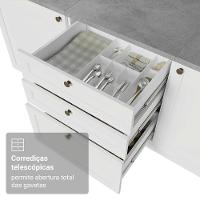 Torre Quente 60 Cm 1 Porta 3 Gavetas Branco Vik Madesa Branco - 7