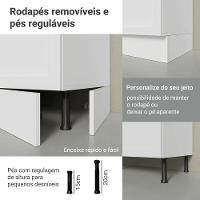 Torre Quente 60 Cm 1 Porta 3 Gavetas Branco Vik Madesa Branco - 9